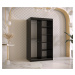 Šatní skříň Abi Florencja 2 Barva korpusu: Černá, Rozměry: 180 cm, Dveře: Florencja + zrcadlo