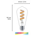 WiZ WiZ ST64 LED žárovka filament WiFi E27 6,3W RGBW