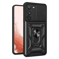 Hybrid Armor Camshield silikonové pouzdro s kovovým kroužkem na Samsung Galaxy A54 5G Black