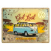 Plechová cedule Volkswagen VW - T1 - Let's Get Lost, 40 × 30 cm