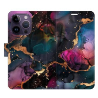 iSaprio Flip pouzdro Dark Marble pro iPhone 14 Pro