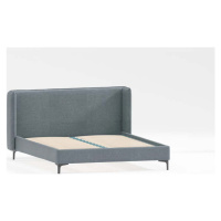 Modrá čalouněná dvoulůžková postel s roštem 180x200 cm Basti – Ropez