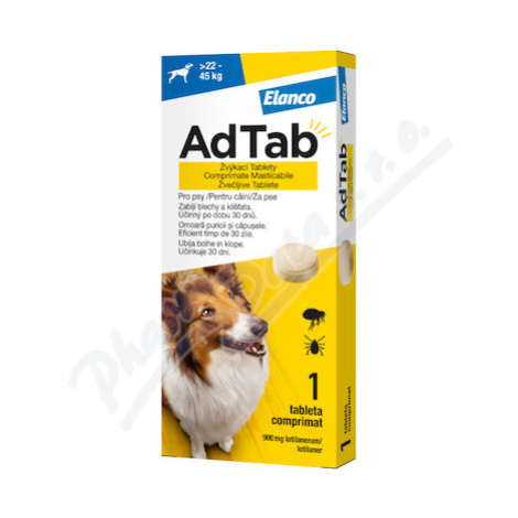 AdTab 900mg žvýkací tablety pro psy >22-45kg 1ks