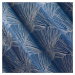 Dekorační vzorovaný velvet závěs s kroužky GOYA PIERRE CARDIN 140x250 cm modrá (cena za 1 kus) M