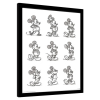 Obraz na zeď - Myšák Mickey (Mickey Mouse) - Sketched Multi, 34.3 × 44.5 cm