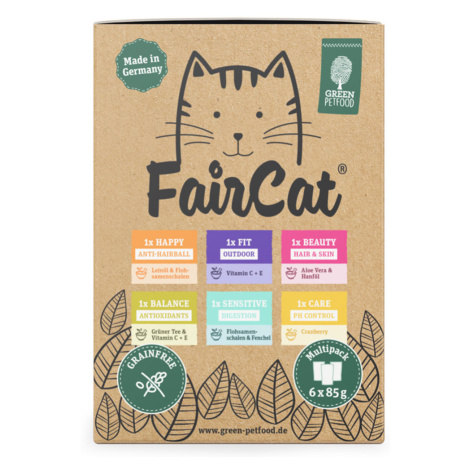 FairCat Multipack - 6 x 85 g Green Petfood