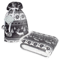FARO Vánoční deka beránková 127x152 cm - Tmavě šedá