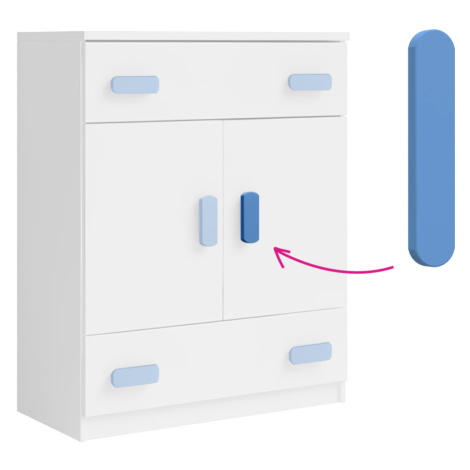 Úchytky, modrá, SVEND Tempo Kondela