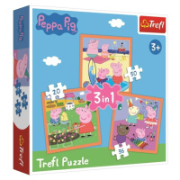 Trefl Puzzle Peppa Pig - Úžasné nápady 3v1