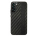 AMG AMHCS22SBLSCA hard silikonové pouzdro Samsung Galaxy S22 5G black Carbon Stripe & Embossed