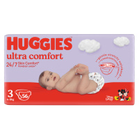 Huggies Ultra Comfort vel. 3 4-9 kg dětské plenky 56 ks