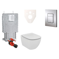 Cenově zvýhodněný závěsný WC set Grohe k zazdění + WC Ideal Standard Tesi 38643SET-KE