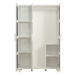 Sofahouse Designová šatní skříň Tailynn 189 cm bílá/antracitová