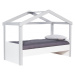 Domečková postel 90x200 spencer - bílá/šedá