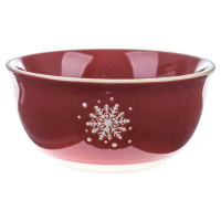 Červená keramická miska s vánočním motivem ø 14 cm – Dakls