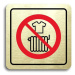 Accept Piktogram "zákaz sušení prádla" (80 × 80 mm) (zlatá tabulka - barevný tisk)