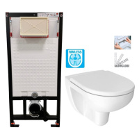 DEANTE Podomítkový rám, pro závěsné WC mísy bez tlačítka + WC JIKA LYRA PLUS RIMLESS + SEDÁTKO D