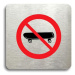 Accept Piktogram "zákaz jízdy na skateboardu" (80 × 80 mm) (stříbrná tabulka - barevný tisk bez 