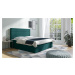 Eka Kontinentální čalouněná postel Malibu - Rivera zelená (180x200 cm)
