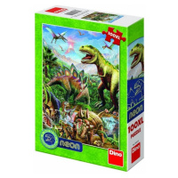 Dino puzzle svět dinosaurů 100d xl neon