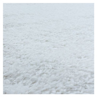 Kulatý koberec Fluffy Shaggy 3500 white 160x160cm