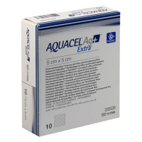 AQUACEL AG+ EXTRA 5X5 CM, KRYTÍ S TECHNOLOGIÍ HYDROFIBER A SE STŘÍBR