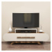 Kalune Design TV stolek ROSE 145 cm ořech/krémovo-bílý