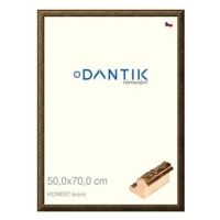 DANTIK rámeček 50 × 70, HONEST malý vysoký bronz plexi čiré