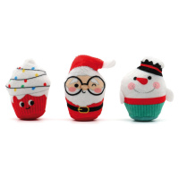 Croci XMAS Hračky pro kočky 3ks Set Cupcakes 8cm