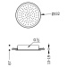 Tres 134715 Stropní sprchové kropítko se systémem proti usaz. vod. kamene Ø 330 mm