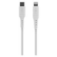 FIXED Cable USB-C/Lightning a podporou PD 0.5m certifikace MFi Liquid silicone bílý