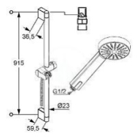 KLUDI A-Qa Sprchová souprava, chrom 6564005-00