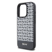 Zadní kryt DKNY PU Leather Repeat Pattern Bottom Stripe pro Apple iPhone 13 Pro, černá