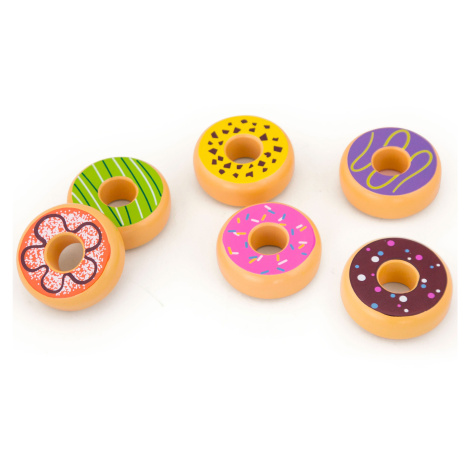 Viga Toys Dřevěné koblihy Viga Donuts 6 ks