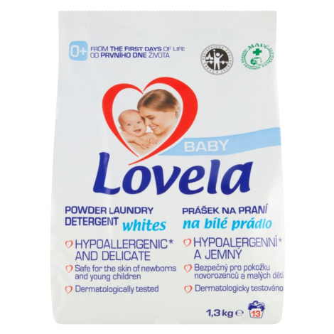 ﻿LOVELA Baby Prášek na praní na bílé prádlo 13 praní 1,3 kg LOVELA Terezín