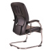 Konferenční židle Office Pro VAPOR MEETING – pravá hovězí kůže, chrom Kůže F02 béžová