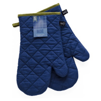 Kuchyňské bavlněné rukavice chňapky BASIC modrá, 100% bavlna 18x30 cm Balení 2 kusy - levá a pra