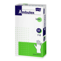 Ambulex rukavice latexové pudrované M 100ks
