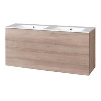 Aira, koupelnová skříňka s keramickým umyvadlem 120 cm, dub