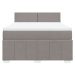 vidaXL Box spring postel s matrací taupe 140x190 cm textil