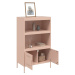 vidaXL Skříň highboard růžová 68 x 39 x 113 cm ocel