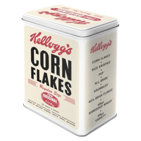 Plechová dóza Plechová dóza Kellogg‘‘s - Corn Flakes, 20 x 14 x 10 cm POSTERSHOP