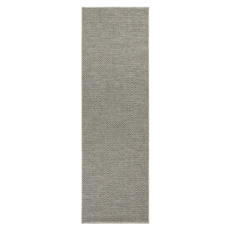 BT Carpet, Běhoun Nature 104269 Grey/Anthracite – na ven i na doma, 80x250, šedá, chodba / předs