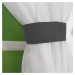 Dekorační krátká záclona s řasící páskou KALINA bílá/tmavě šedá 400x145 cm MyBestHome