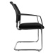 Topstar Síťovaná stohovací židle, křeslo na pružné podnoži, bal.j. 2 ks, černý sedák, pochromova