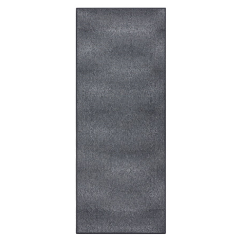 BT Carpet, Kusový koberec Bouclé 104435 Anthracite, 80x400, šedá, chodba / předsíň