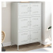 vidaXL Skříň highboard bílá 68 x 39 x 113 cm ocel