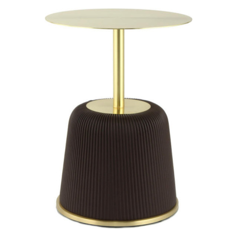 MID.YOU ODKLÁDACÍ STOLEK, barvy zlata, hnědá