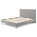 Světle šedá čalouněná dvoulůžková postel s roštem 160x200 cm Anja – Bobochic Paris