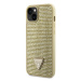 Guess hard kryt na iPhone 14 6.1" Gold Rhinestones Triangle Metal Logo